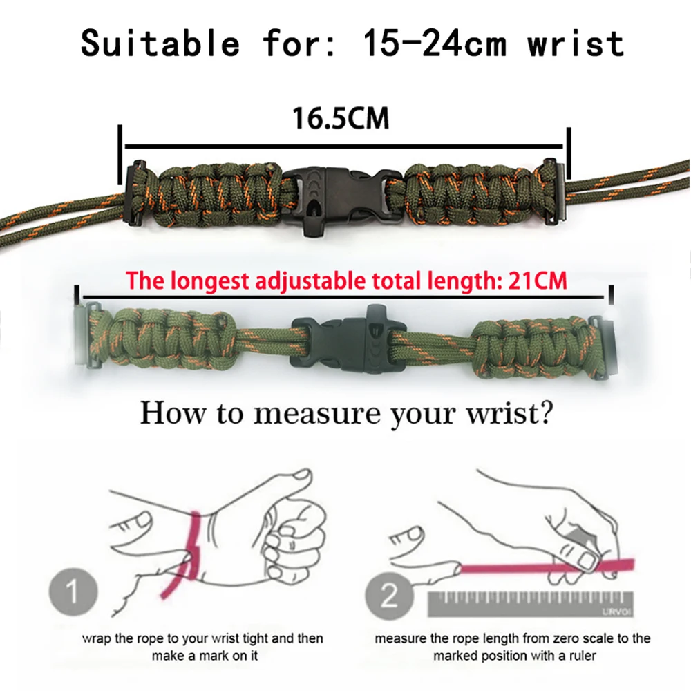 20 22mm Adjustable Braided Watch Strap for Samsung Galaxy Watch 3 41mm 45mm Sports Bracelet for Huawei Watch Gt 2 42mm Band 46mm