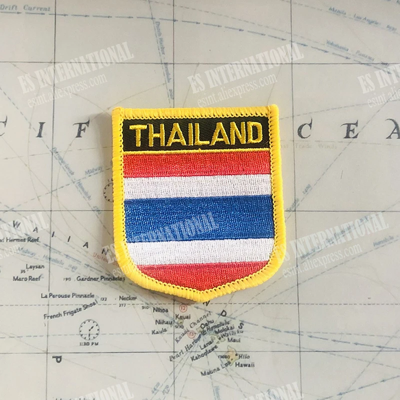 Значки с национальным таиландским флагом повязка на руку нашивки вышивкой и