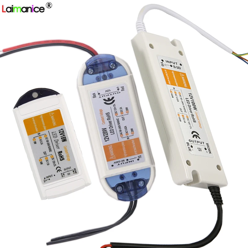 DC12V 18 Вт 36 72 100 Трансформаторы освещения высокое качество светодиодный драйвер