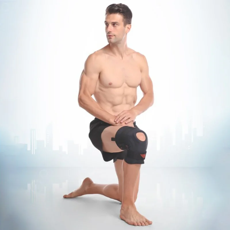 

Adjustable Compression Knee Sleeves with Patella Gel Pads&Side Stabilizers Targeted Knee Support Brace Sports Safety