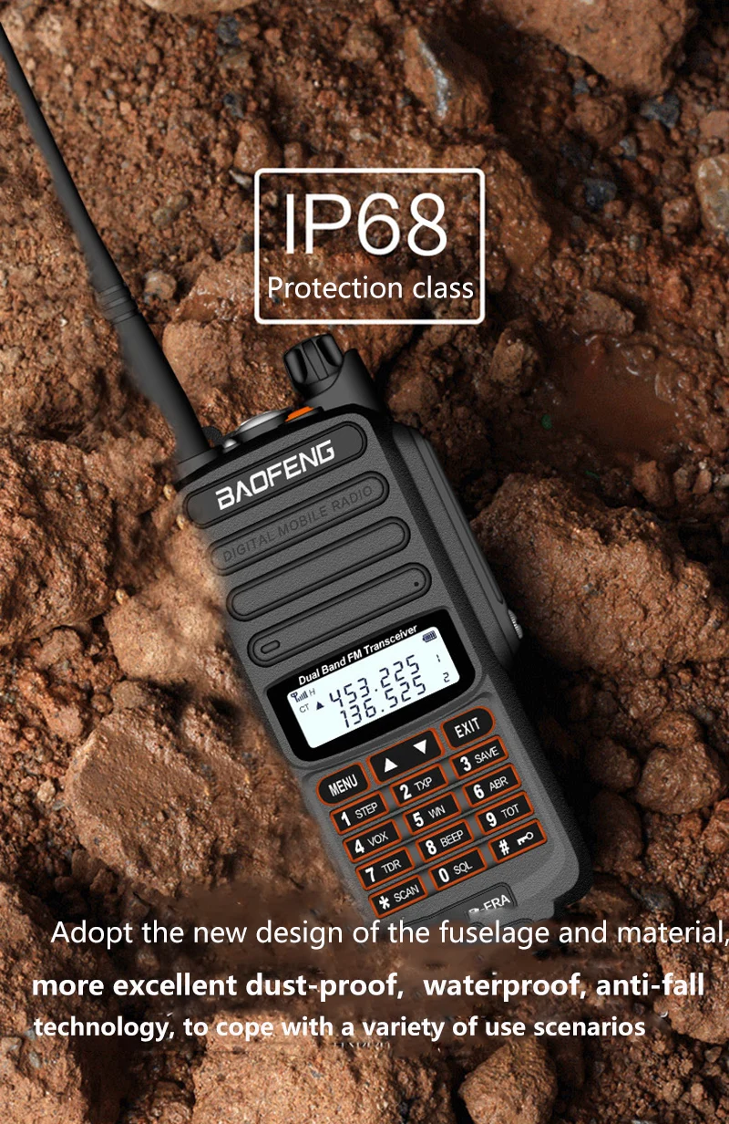 IP68 Водонепроницаемая рация дальность действия 25 км baofeng uv-9r ERA plus cb ham Радио hf приемопередатчик UHF VHF радиостанция