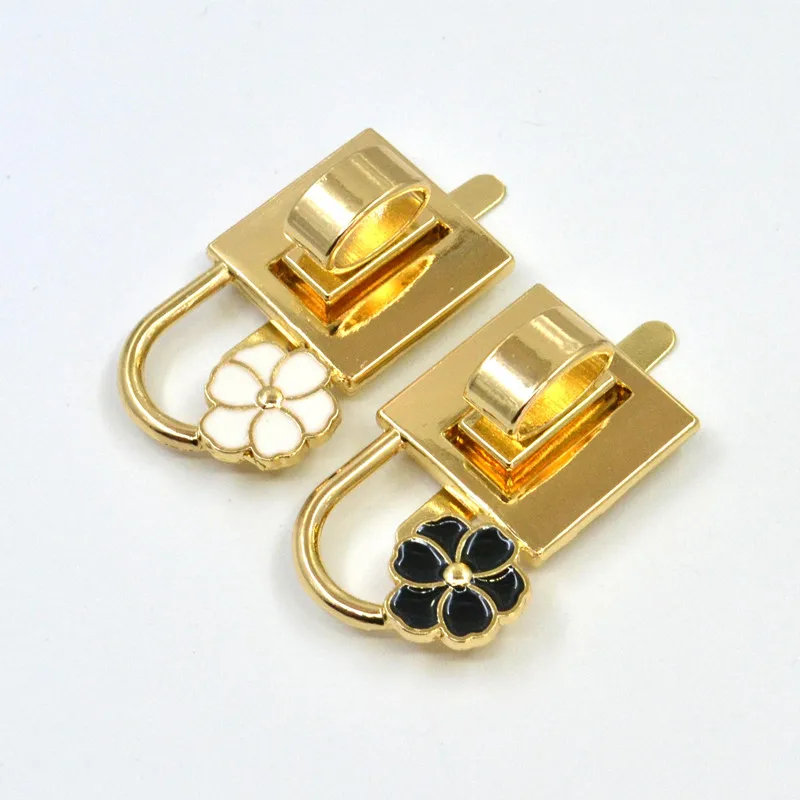 2/5 шт цветок мешок квадратный поворотный замок застежка металл переключатель