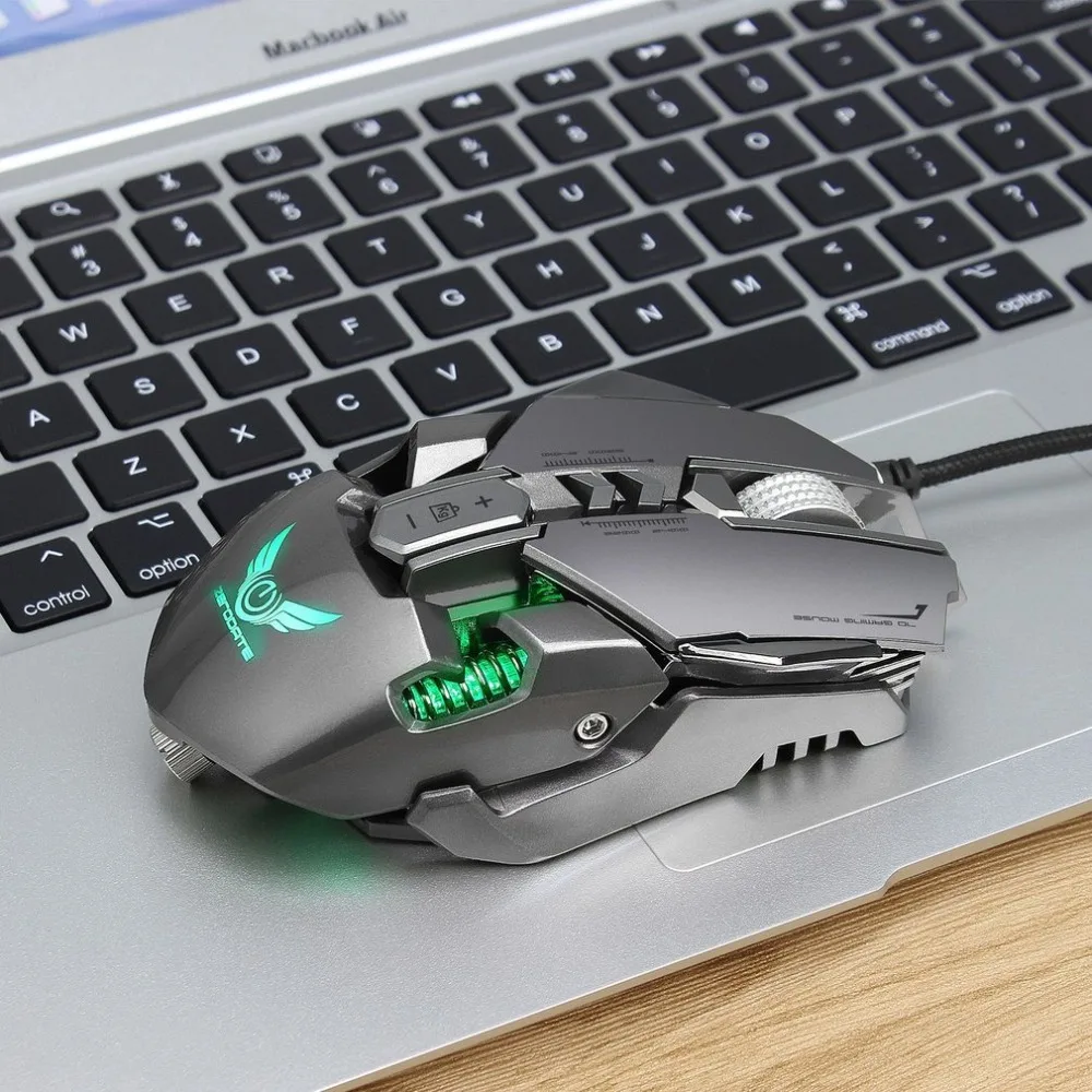 Игровая мышь X300GY USB Проводная Конкурентная игровая мышь Механическая игровая мышь регулируемая 4000 dpi 7 программируемых кнопок светодиодный с подсветкой