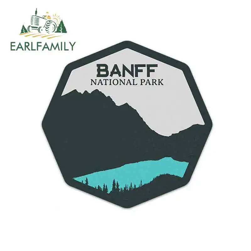 

EARLFAMILY 13cm x 12.8cm for Banff National Park Car Stickers Vinyl JDM Bumper Trunk Truck Graphics Windshield Bumper Windows