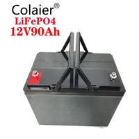 colaier 12 8v 90ah 100ah lifepo4 battery with 100a bms 12v 90ah 100ah battery for go cart ups household appliances inverter