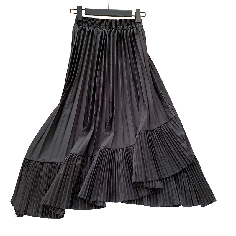 2019 модная Женская Осенняя плиссированная юбка хорошего качества с высокой