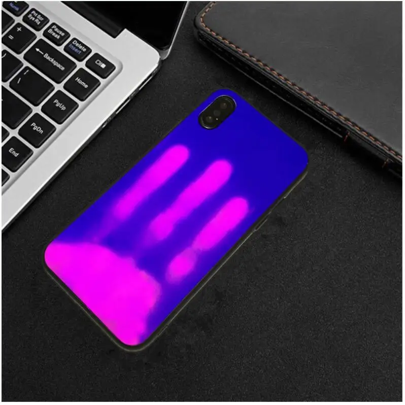 Термочувствительный чехол для iPhone X XR XS Max 9 8 7 6 Plus 5 5S мягкий из ТПУ хит продаж цвет