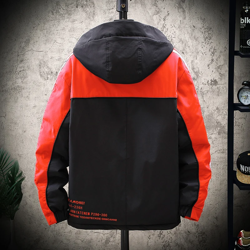 New Casual 2022 Men's Autumn Winter Thicken Warm Hooded Cotton-Padded Jackets Windproof Parkas Outerwear Wadded Coats Youth Tops