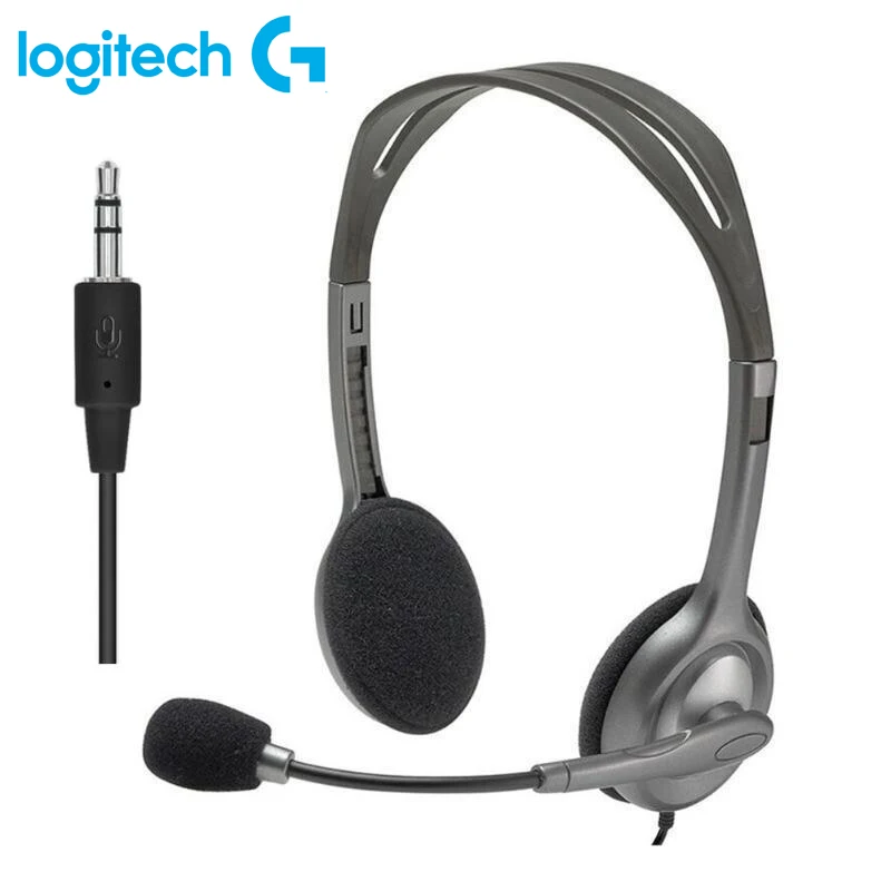 Наушники Logitech H111 стереогарнитура с микрофоном 3 5 мм гарнитуры для игр музыки