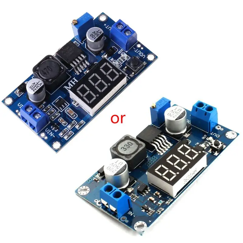 

XL6009 DC-DC Digital Booster Module Adjustable Input 4.5-32V to Output 5-55V Step Up Voltage Regulator With LED Voltmeter