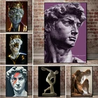 Абстрактная картина с изображением Микеланджело, Давида, Венеры, дискобола, Настенная картина, плакаты и принты для гостиной, украшение для дома