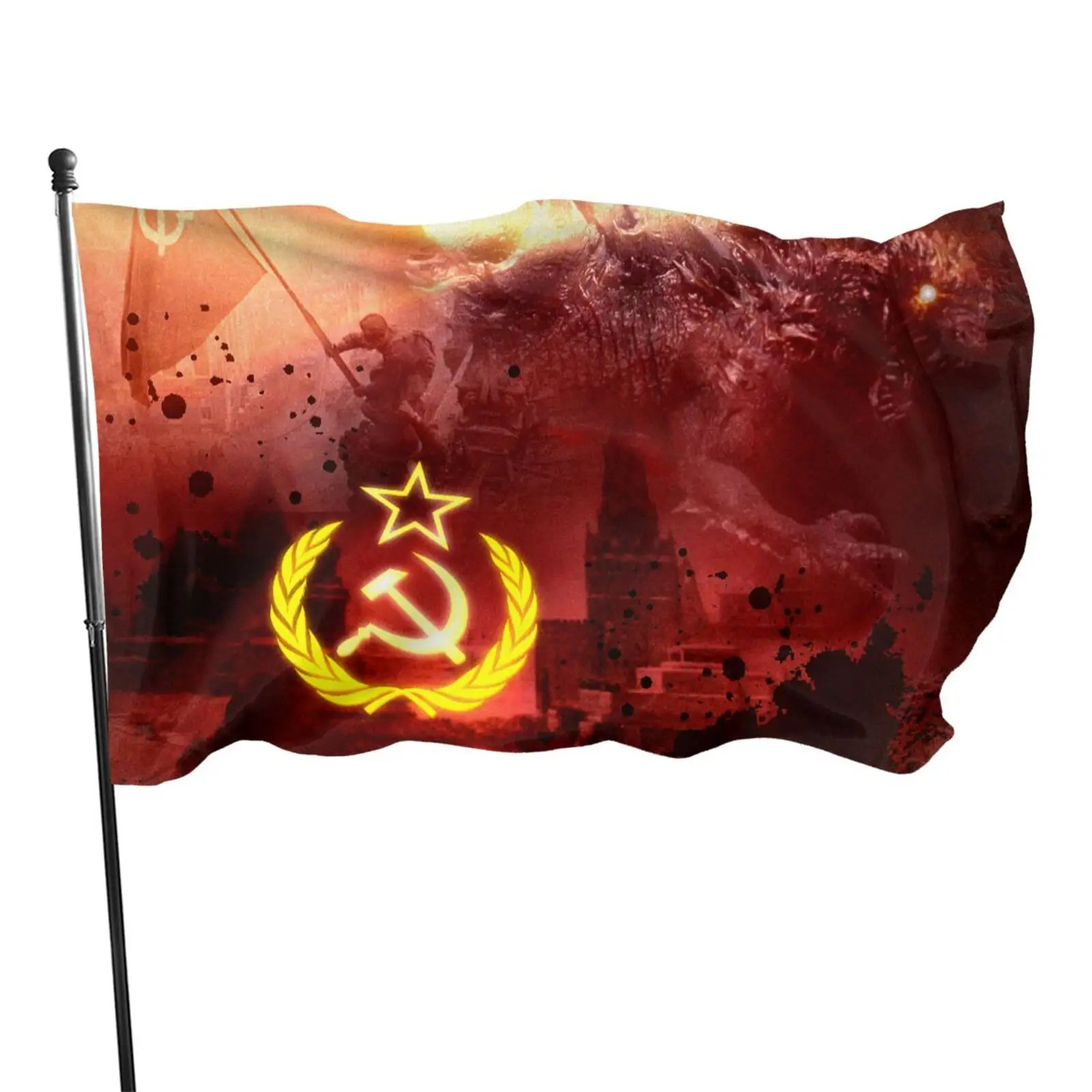 Флаг СССР (Союза Советских Социалистических Республик) красный 90x150 см|Флаги