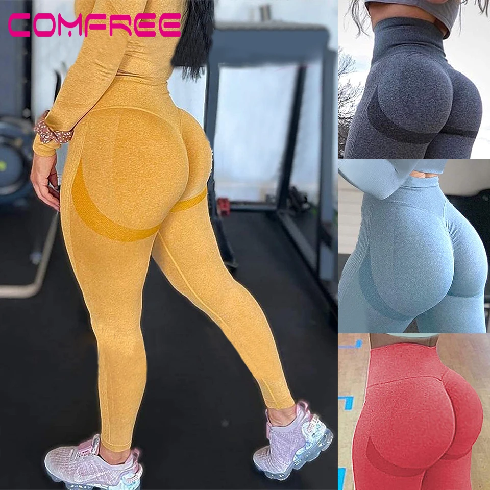 

Yoga Pants Leggings Workout Sport Scrunch Butt Lifting Legging Women High Waist Tummy Control Booty Tights Gym Fitness Leggins