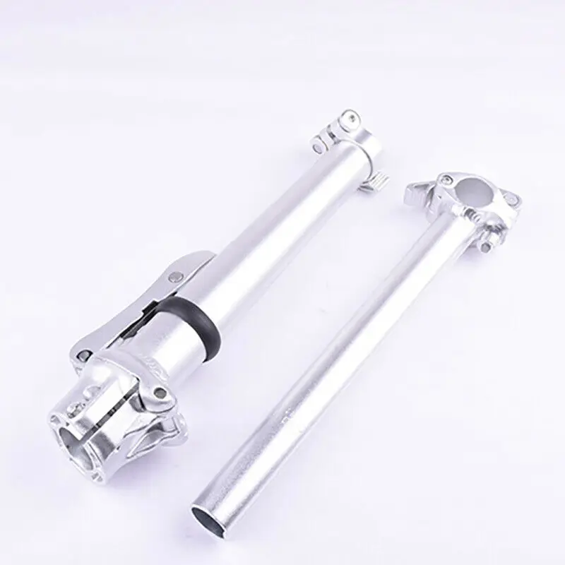 Silver 25.4mm Складной велосипедный стержень 25,4 стояк руля алюминиевый велосипедный стержень BMX складной велосипедный регулируемый стержень для Dahon складной велосипедный аксессуар - Цвет: Silver 25.4mm