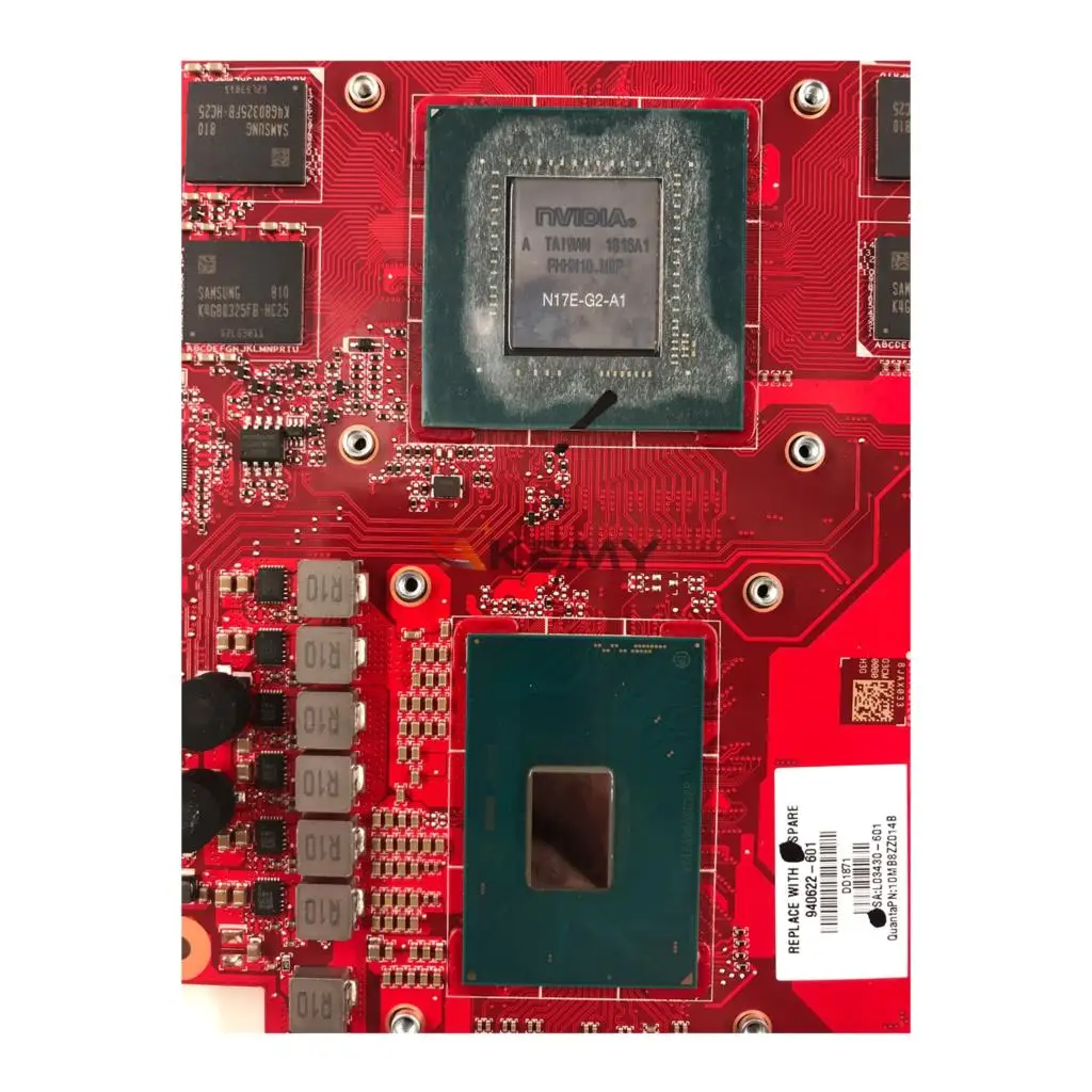 Akemy DA0G3CMBCH0 Laptop motherboard For HP OMEN-X 17T-AP000 940622-601 original mainboard I7-7820HK GTX1070-8GB
