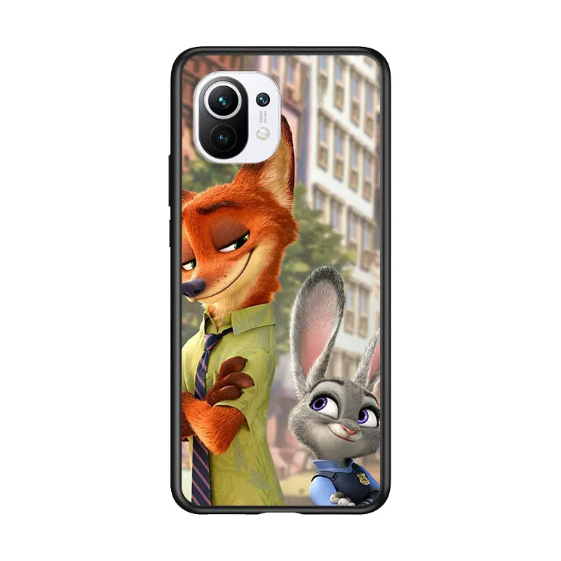 

Zootropolis Disney for Xiaomi Mi 11 10T Note 10 Ultra 5G 9 9T SE 8 A3 A2 A1 6X Pro Play F1 Lite 5G Black Phone Case