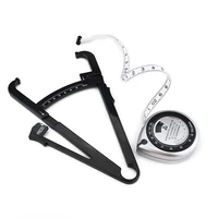 ruler set black pvc body fat caliper measuring tape body fat tester lightweight fitness lose weight equipmnet for body building