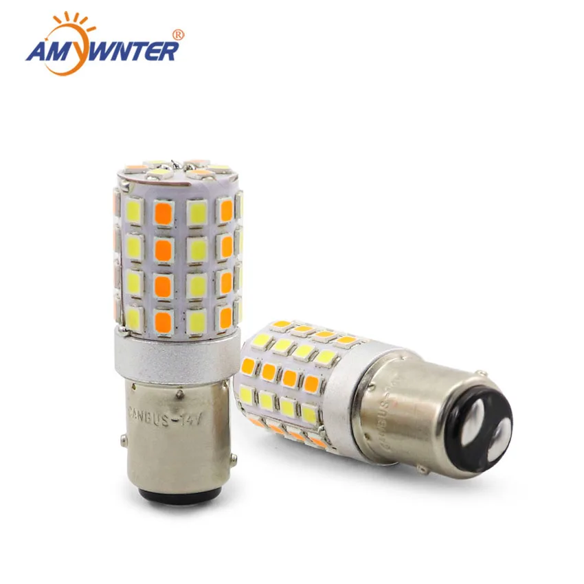 Светодиодная лампа для дневных ходовых огсветильник AMYWNTER 1157 P21/5W 1156 led Canbus 12 В