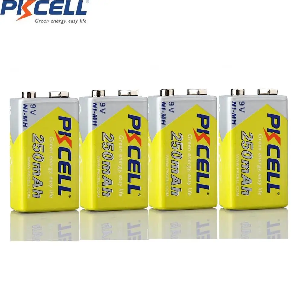 4 шт. * ni mh 250Mah 6F22 9V аккумуляторная батарея для электронного термометра|battery charger as