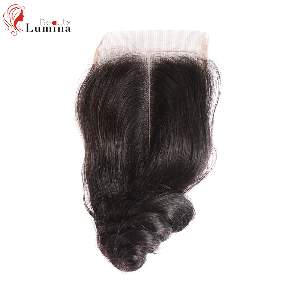 100% Hand Tied Loose Wave Lace Frontal With Baby Hair Lace Closure Frontal Ear To Ear Brazilian Remy Hair Transparent Lace