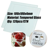 120pcs 3 9in x 3 9in square sublimation blank glass coaster set