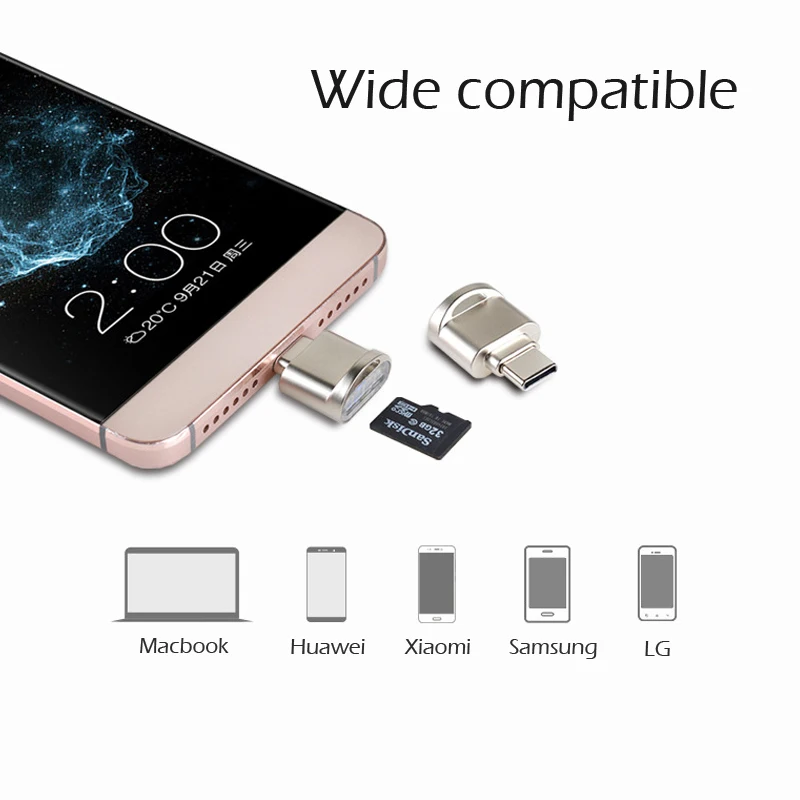 Портативный адаптер USB 3 1 к Type C Micro OTG с TF SD устройство чтения карт памяти для samsung