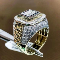 mfy high quality micro pave stone huge rings for men women luxury white zircon engagement jewelry masculine hip hop