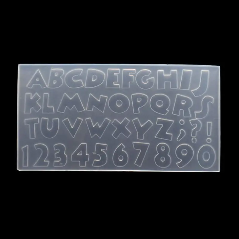 

Number Letters Resin Casting Mold Alphabet Letter Pendant UV Resin Silicone Mold 40JF