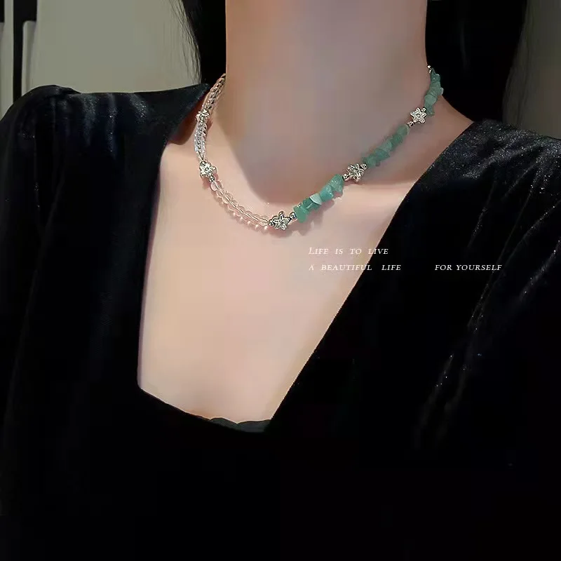 

Irregular crystal flower necklace trendy personality fashion summer choker clavicle chain exquisite design net free shipping