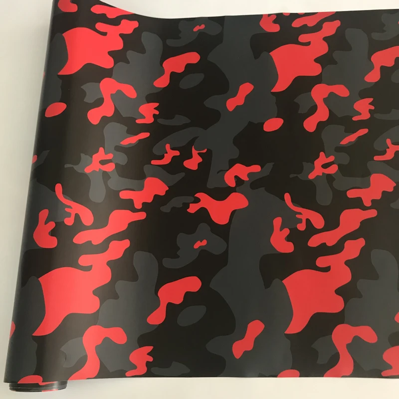 

Камуфляжная черная красная Виниловая пленка для мотоцикла, автомобиля, скутера, самодельная наклейка