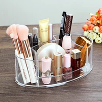 tabletop plastic makeup organizer lisptickmakeup brushnail polishcosmetics organizer transparent storage makeup box for women