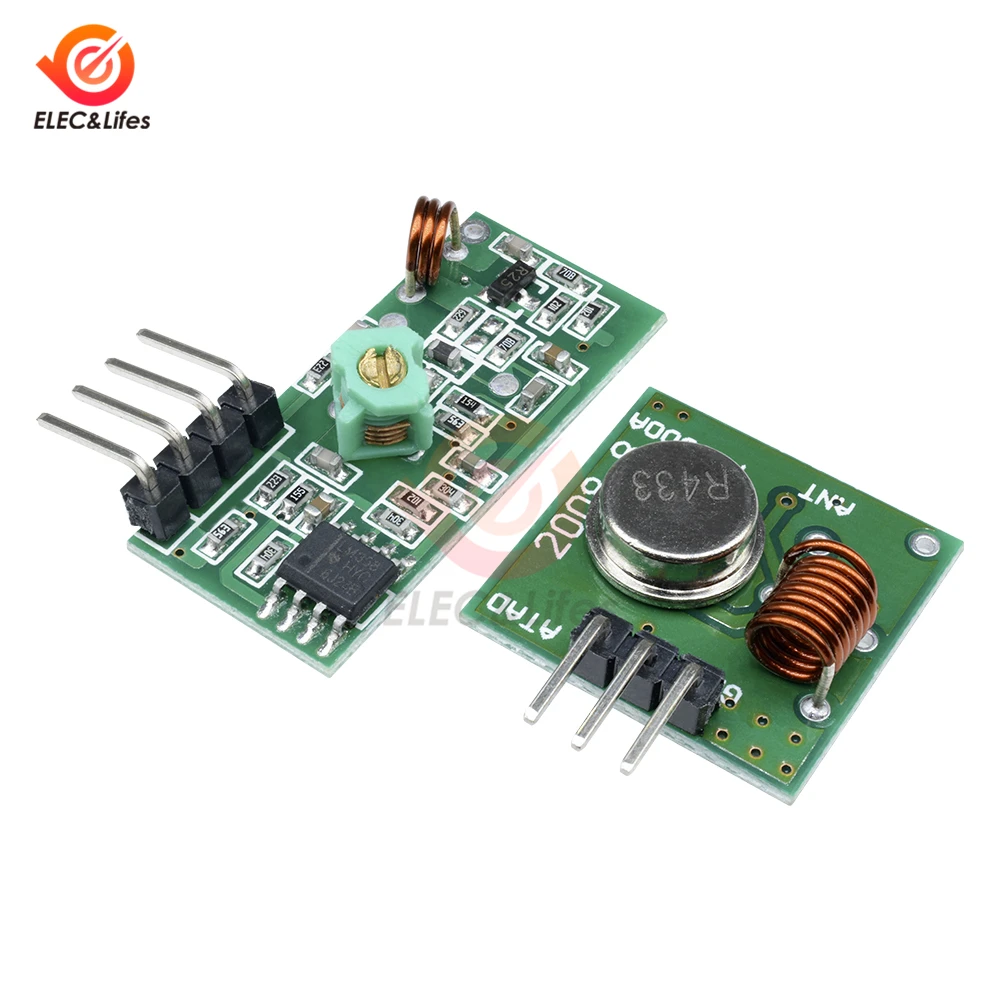 315Mhz 433Mhz RF Wireless Transmitter Module and Receiver Kit 5V DC 433MHZ For Arduino Raspberry Pi /ARM/MCU WL | Инструменты