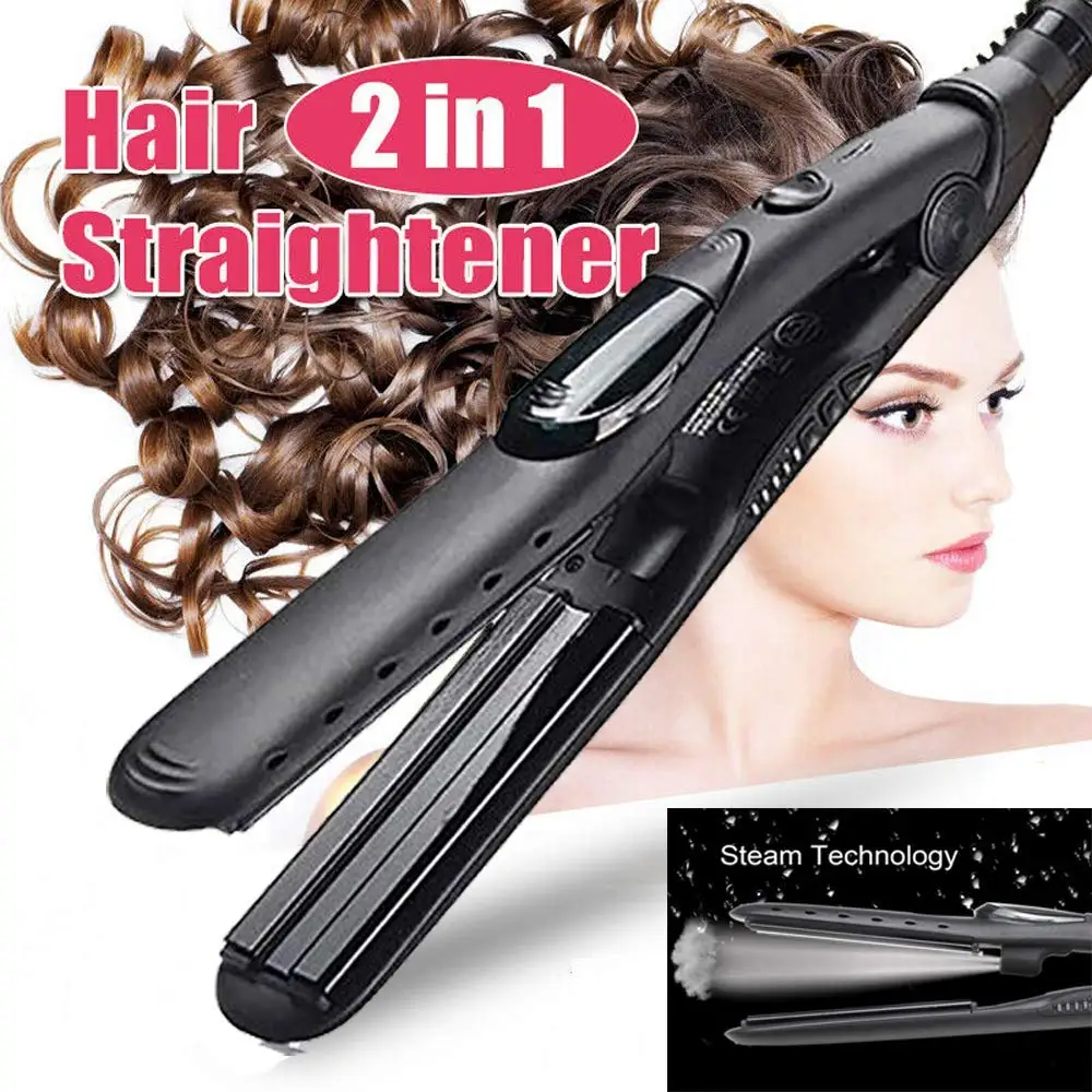 

Steam Hair Straightener Ceramic Vapor Professional Hair Flat Iron Steam Hair Straightening Iron Curler Style Hair Styling Tool
