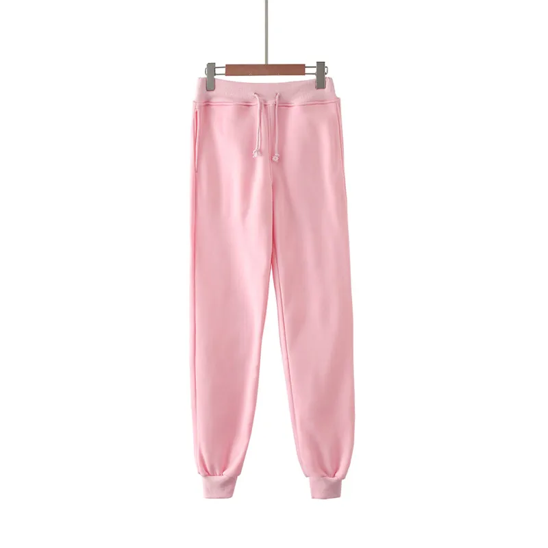 

Spring Autumn Sweatpants Wild Slim Thin Beam Feet for Fitness Casual Trousers Elastic Waist Ankle Length Harlan Feet Pants