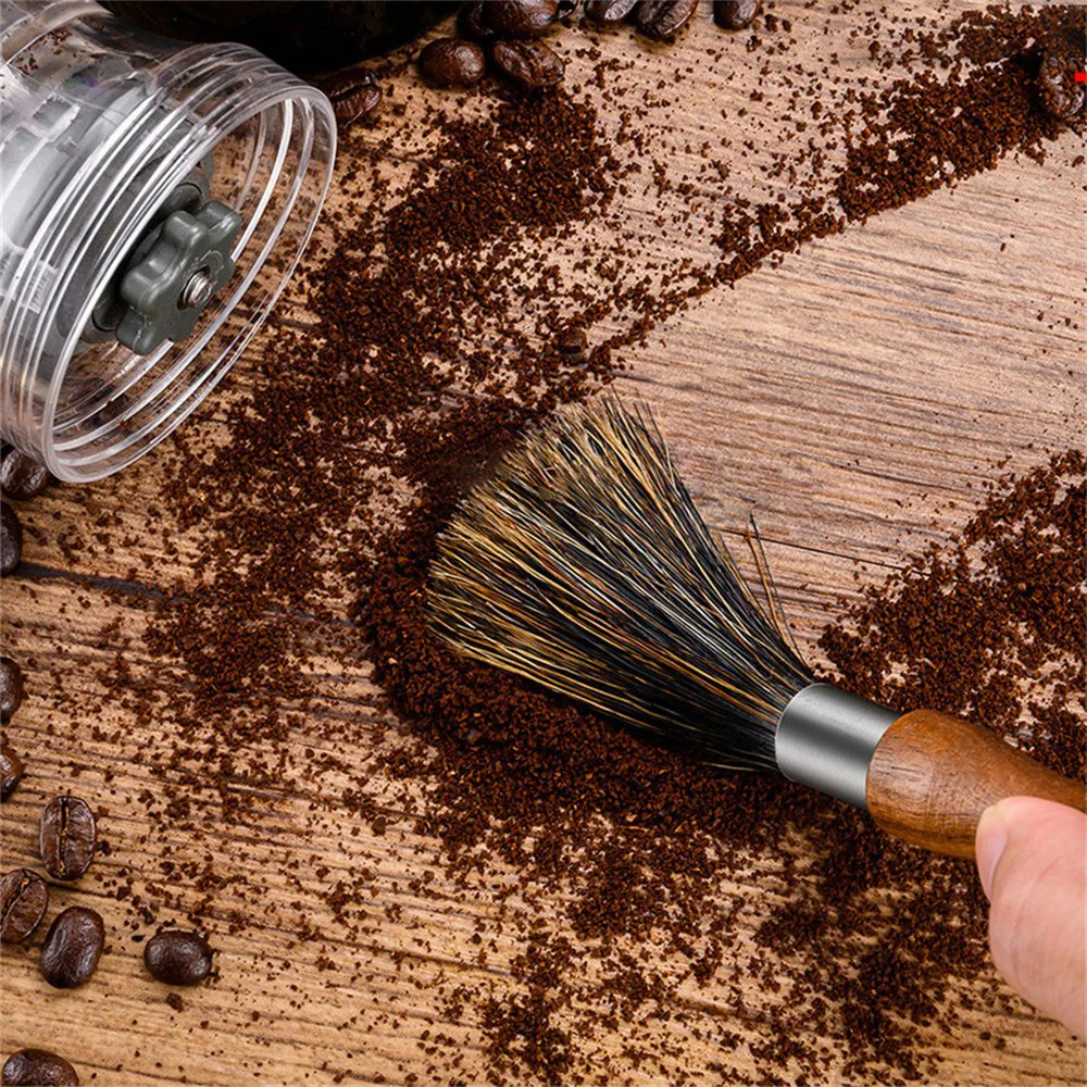 1Pcs Wood Handle Coffee Machine Cleaning Brush Bean Grinder Powder Cleaner Espresso Household Gadgets Bar Tool New | Дом и сад