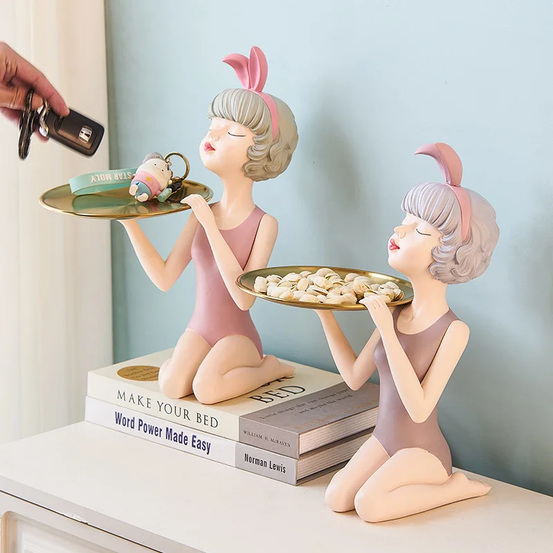 

Скандинавский светильник, роскошная креативная скульптура для девочек, украшение для дома, гостиной, спальни, рабочего стола, украшение для входа