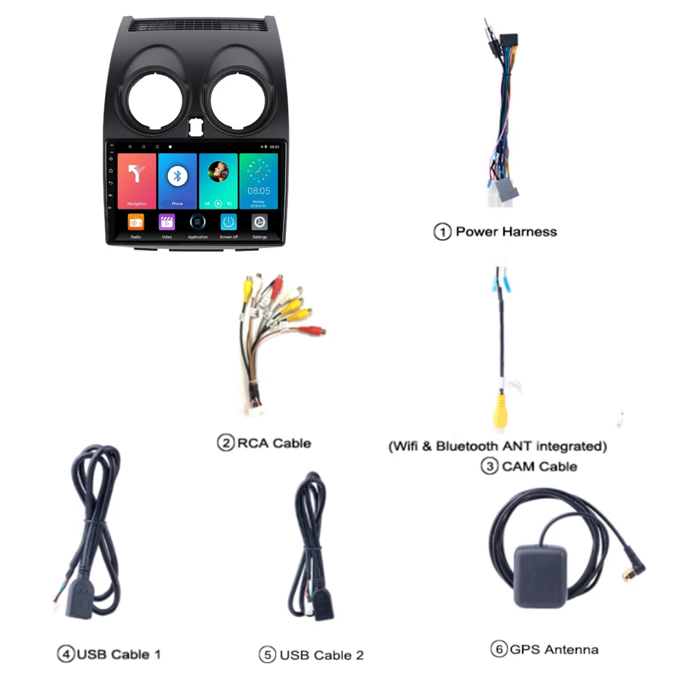 Для Nissan Qashqai 2006 2013 9 &quot2.5D 2 Din Android 8 1 головное устройство с рамкой автомобильное радио стерео WiFi GPS