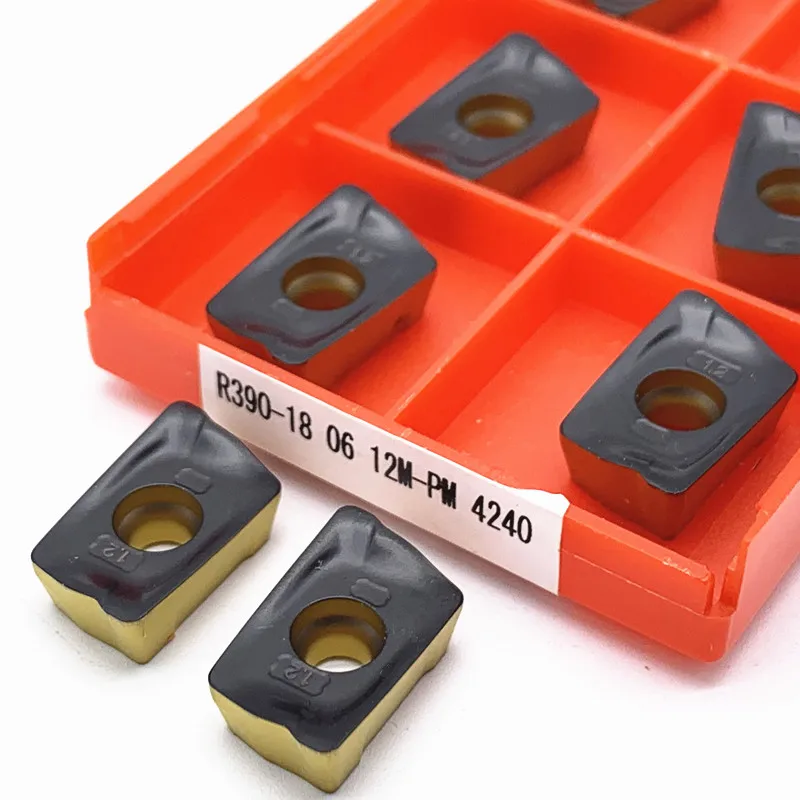 10 шт./лот cnc карбидные фрезерные Вставки R390-180608M-PM / R390-180612M-PM 4240 режущие инструменты