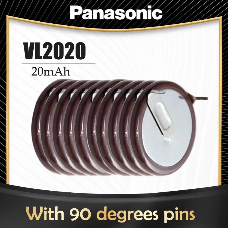 10 шт. оригинальный Panasonic VL2020 2020 3 в перезаряжаемый литиевый аккумулятор с ножками