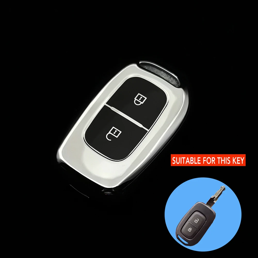 Чехол для ключа с 2 кнопками из ТПУ Новинка чехол автомобильного Renault Duster Dacia Scenic