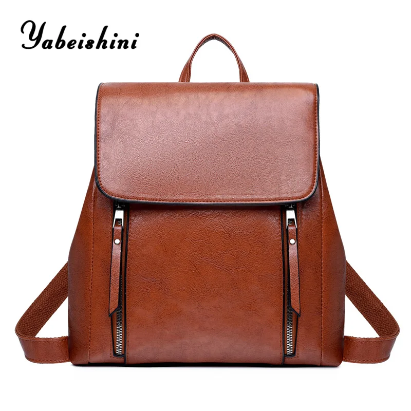 

2020 вместительный женский рюкзак из искусственной кожи, раскладушка, дорожный рюкзак для дам, одноцветные школьные сумки для девочек-подрос...