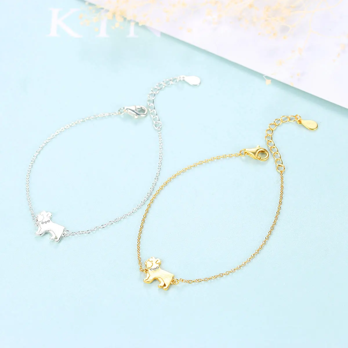 Женский браслет из серебра 925 пробы с цепочкой звеньев Hemiston Sharpei | Украшения и