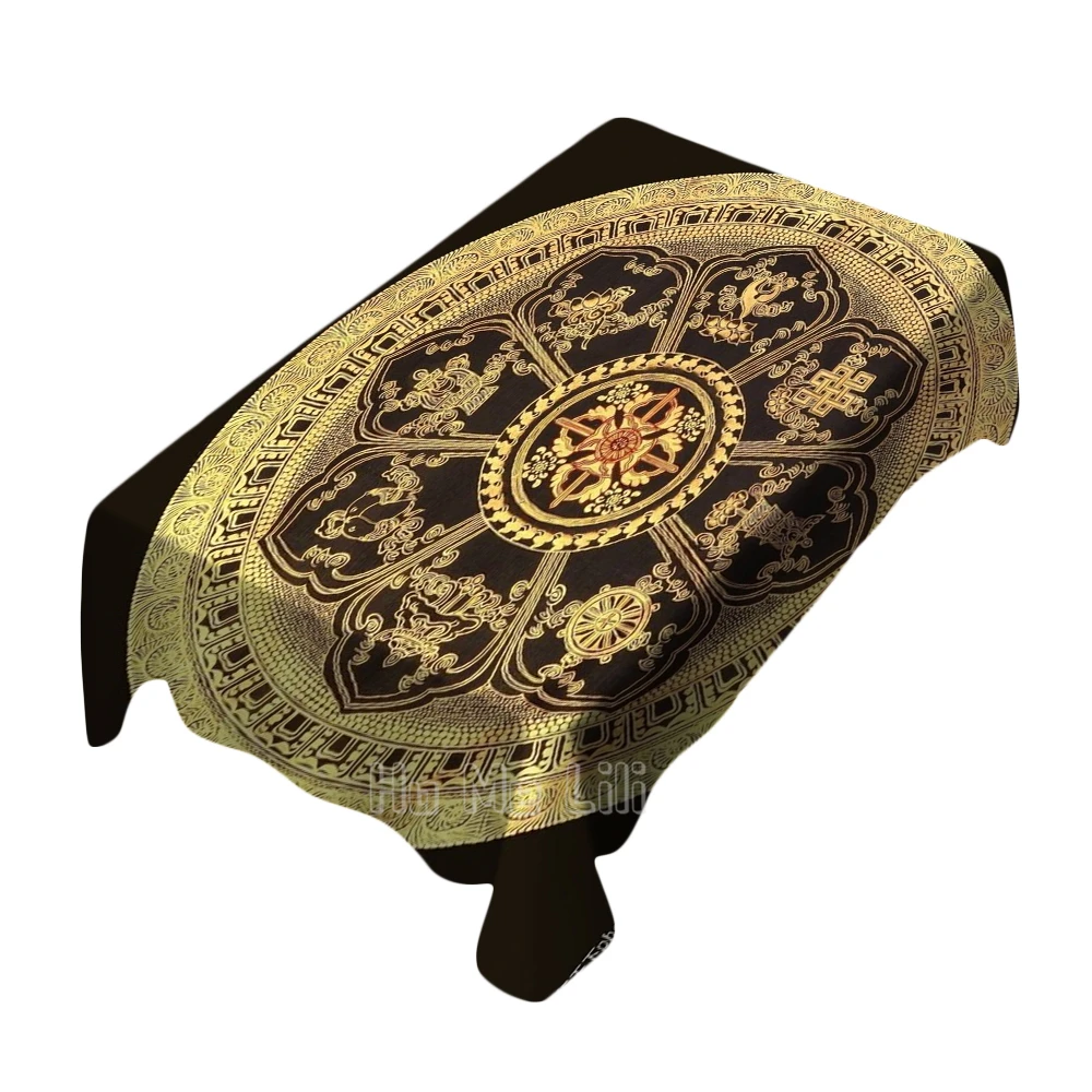 

Thangka Eight Treasure Altar City Buddhist Auspicious Mandala Tablecloth Indoor And Outdoor Art Decoration
