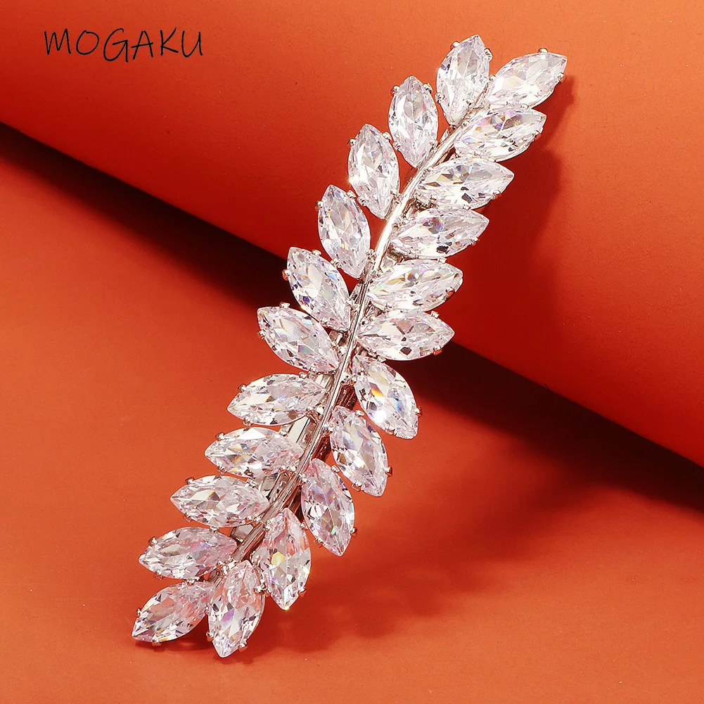 

MOGAKU Bride Hair Clip Wedding Head Accessories for Women Hairgrips Luxury ZC Zirconia Women's Fashion Hair Pins and Clips Girls