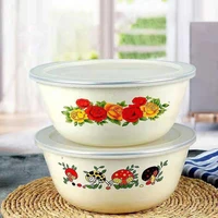 nostalgic durable delicate tableware soup basin rustic rice basin clear pattern for home