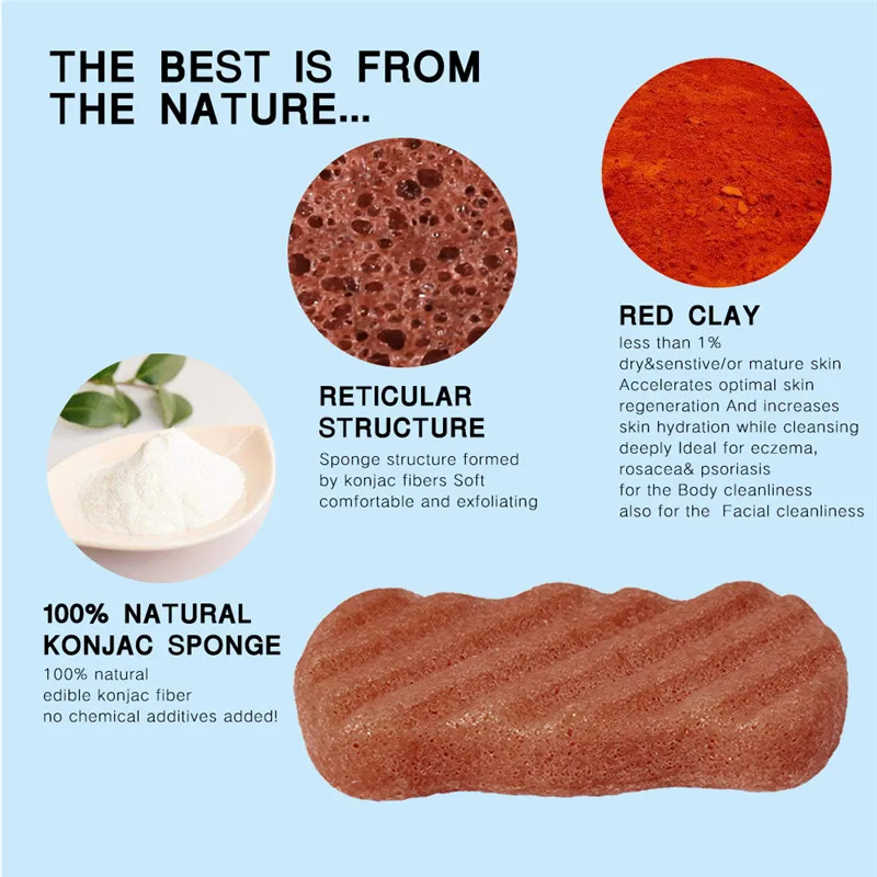 Спонж для макияжа из мягкой натуральной аморфофаллус коньяк слоеного лица Уход