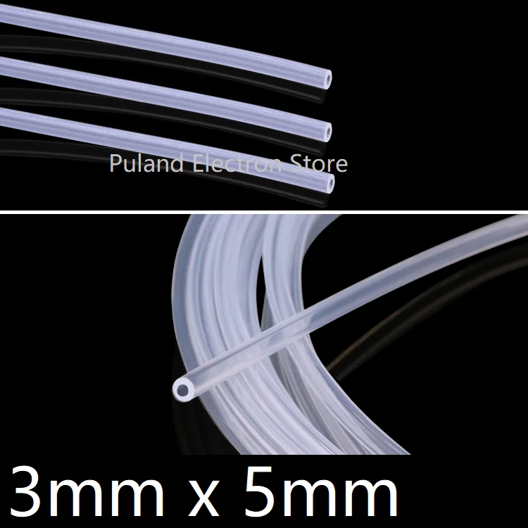 

3x5 Silicone Tubing ID 3mm OD 5mm Food Grade Flexible Drink Tubing Pipe Temperature Resistance Nontoxic Transparent