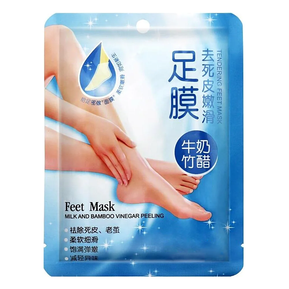 

5 Pairs Safe Non-toxic Milk Bamboo Vinegar Foot Mask Gentle Remove Hard Dead Skin Foot Care Mask Effective Relieve Foot Calluses