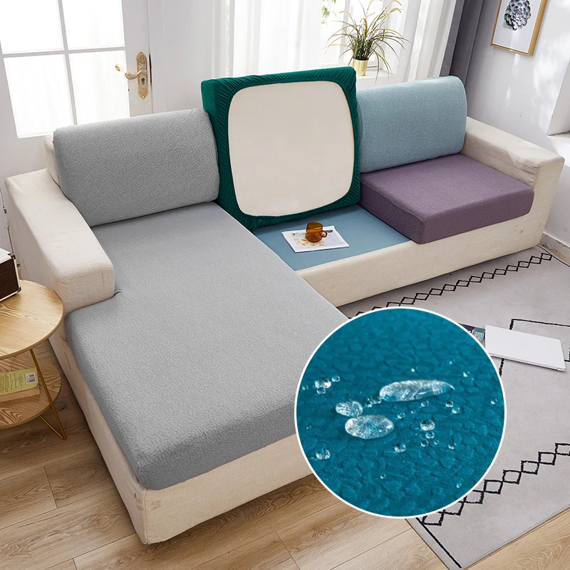 

New Seersucker Sofa Seat Cushion Cover Waterproof Living Room Elasticity Sofa Cover Anti-scratch Sofa Protective Covers 12Size