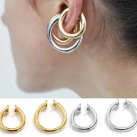 2020 new design u shaped vintage bohemia gold silver minimalist ear bone clip for female without pierced hoop earrings clip on